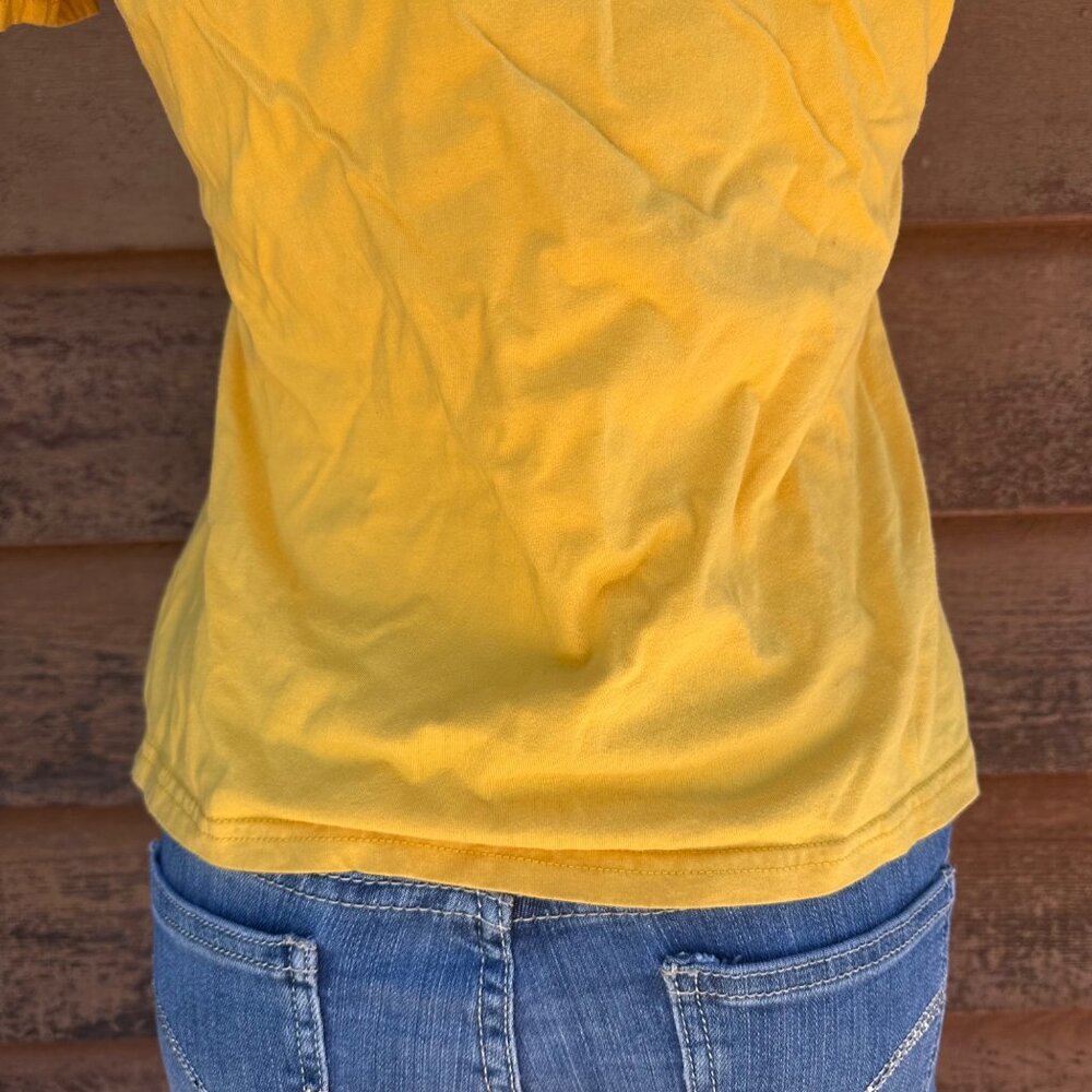 Strong And Pretty Yellow Graphic T-Shirt By Shein Size S - Picture 9 of 9